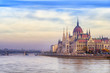 The Parliament building on Danube river, Budapest, Hungary