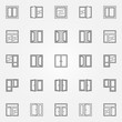 Window icons vector set