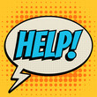 © skarin - Help comic book bubble text retro style