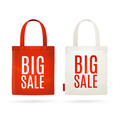 Wall Mural - Sale Eco Bag Set. Vector