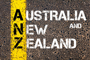 Wall Mural - Concept image of Business Acronym ANZ