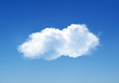 canvas print picture - Single cloud in summer sky