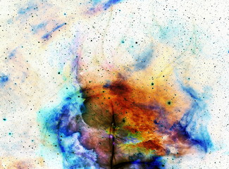 Poster - Cosmos and fractal effect, computer collage. Elements of this image furnished by NASA.