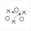 © euroneuro - Sport soccer football tactics strategy sign simple icon on background