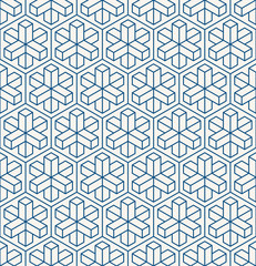 Wall Mural - seamless isometric cross pattern.