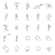 © naripuru - People and Weather outlines vector icons