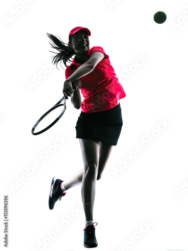 Fotomural Mujer jugador de tenis silueta tristeza