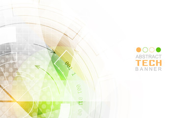 Fototapete - Abstract technological futuristic vector background with cog-wheel.