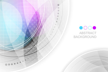Poster - Abstract blue and purple vector futuristic background.