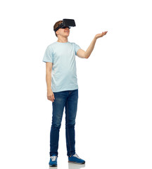 Wall Mural - happy man in virtual reality headset or 3d glasses