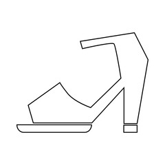Wall Mural - High heel shoe with ankle strap icon