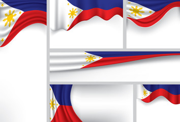 Wall Mural - Abstract Philippine Flag, Philippines Colors (Vector Art)