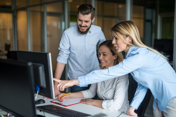 Wall Mural - Hardworking business team