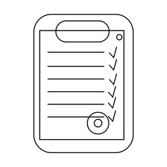 Poster - Plan document icon, outline style