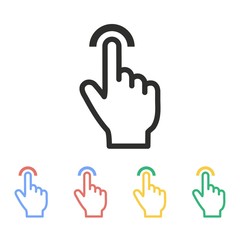 Poster - touch - vector icon.