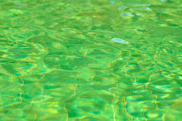 Wall Mural - Emerald green water in swimming pool, Emerald green abstract