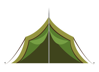 green camping tent,vector graphic