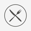 Eat sign icon. Cutlery symbol. Fork and knife.
