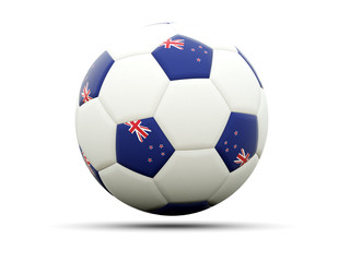 Wall Mural - Flag of new zealand on football