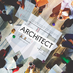 Canvas Print - Architect Architecture Design Infrastructure Construction Concep