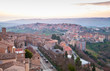 Morning panorama. Province of Fermo, Italy