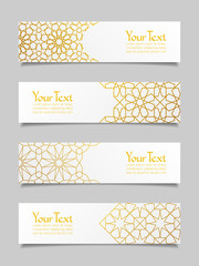 Wall Mural - Set of banners with traditional ornament