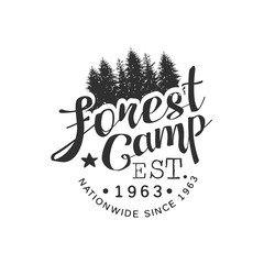 Poster - Nationwide Forest Camp Vintage Emblem