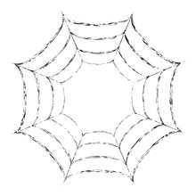 Frame Of A Spider Web On White Background