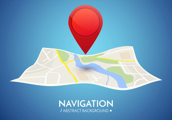 Poster - Gps navigation vector concept.