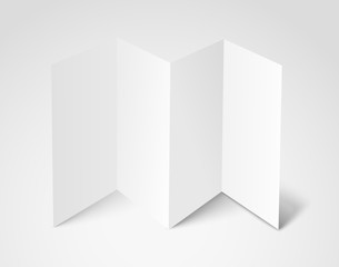Poster - Blank white booklet vector template. Vector mockup. Template for