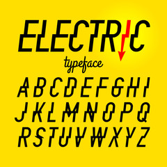 Wall Mural - Electric style typeface