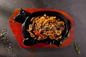 Canvas Print - Fried Rice with Beef