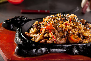 Canvas Print - Fried Rice with Beef