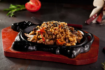 Canvas Print - Fried Rice with Beef