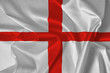 Closeup of silky English flag - background