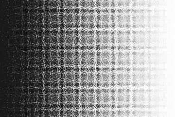 Halftone randomized moire pattern.Black dot pattern. Circle transition pattern background. Vector