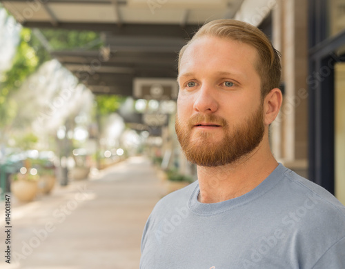 Attractive Young Man With Beard And Stylish Short Hair Cut Buy