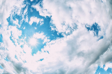 Poster - Cloudy blue sky