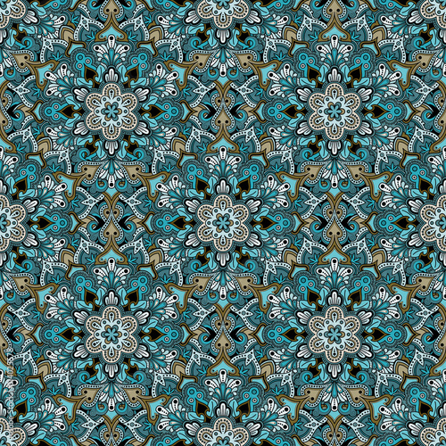 Cotton fabric Boho kwiatki