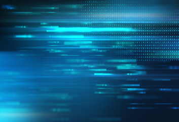 Aufkleber - blue geometric  shape abstract technology background