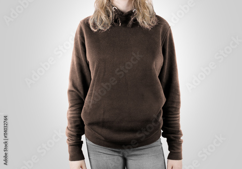 plain brown sweatshirt