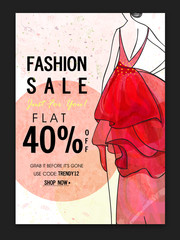 Wall Mural - fashion sale poster, banner or flyer design.