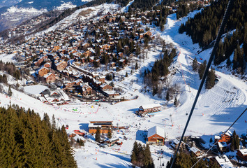 Valley view of Meribel. Meribel Village Center (1450 m)