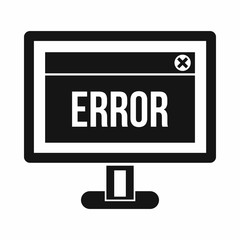 Poster - Error sign on a computer monitor icon