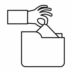 Poster - Robbery secret data in folder icon