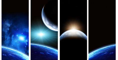 Canvas Print - Collection of space banners