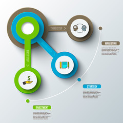 Poster - Abstract infographics number options template. 