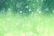 Green Background Bokeh Blurred Glare Rain