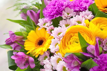 bouquet of bright beautiful flowers