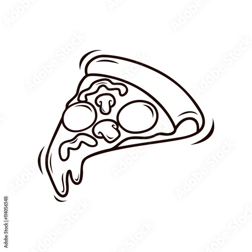 Pizza line art vector Stock Vector Adobe Stock